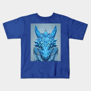 Blue Crystal Dragon Kids T-Shirt